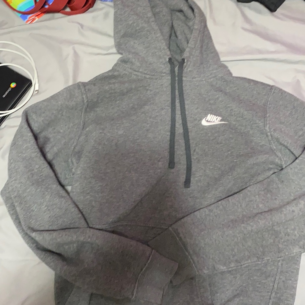 small gray Nike hoodie